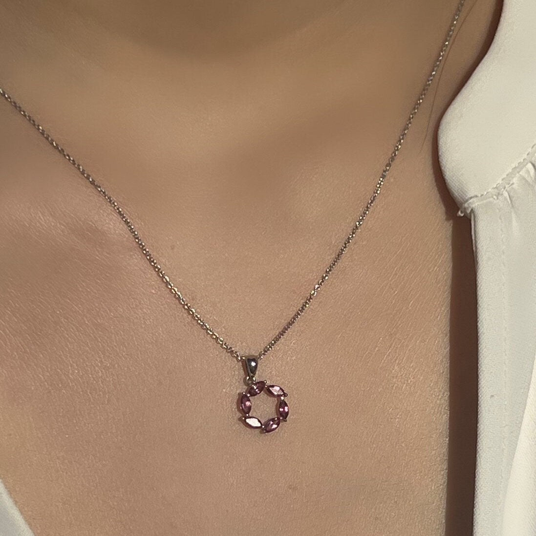 Genuine Marquise Cut Tourmaline Pendant | 14k Solid Gold