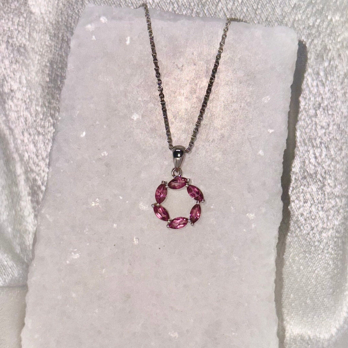 Genuine Marquise Cut Tourmaline Pendant | 14k Solid Gold