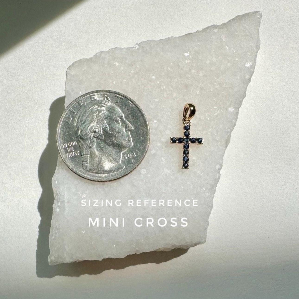 Genuine Emerald Cross Pendant (Medium) | 14k Solid Gold