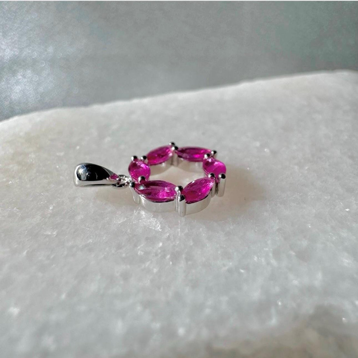 14k Gold Marquise Ruby Pendant: July Birthstone, Solid Gold Necklace