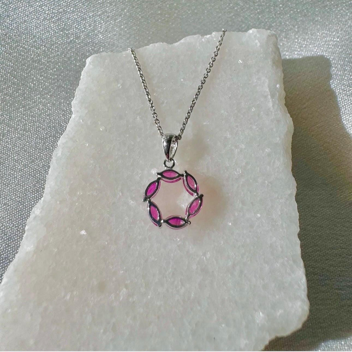 14k Gold Marquise Ruby Pendant: July Birthstone, Solid Gold Necklace