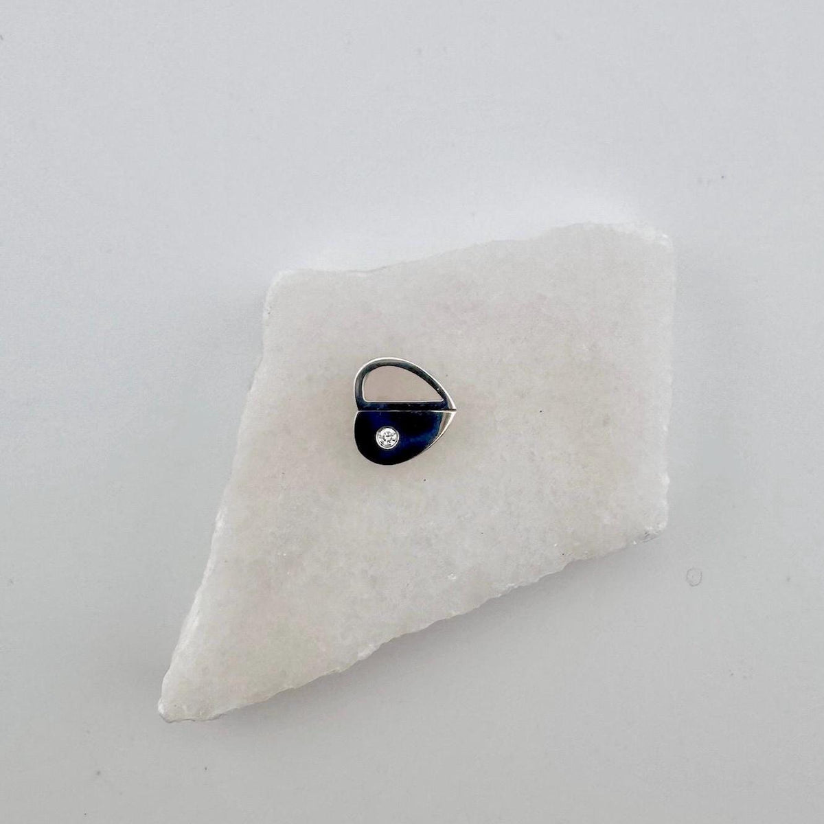 Genuine Sapphire and Diamond Heart Pendant | 18k Solid Gold