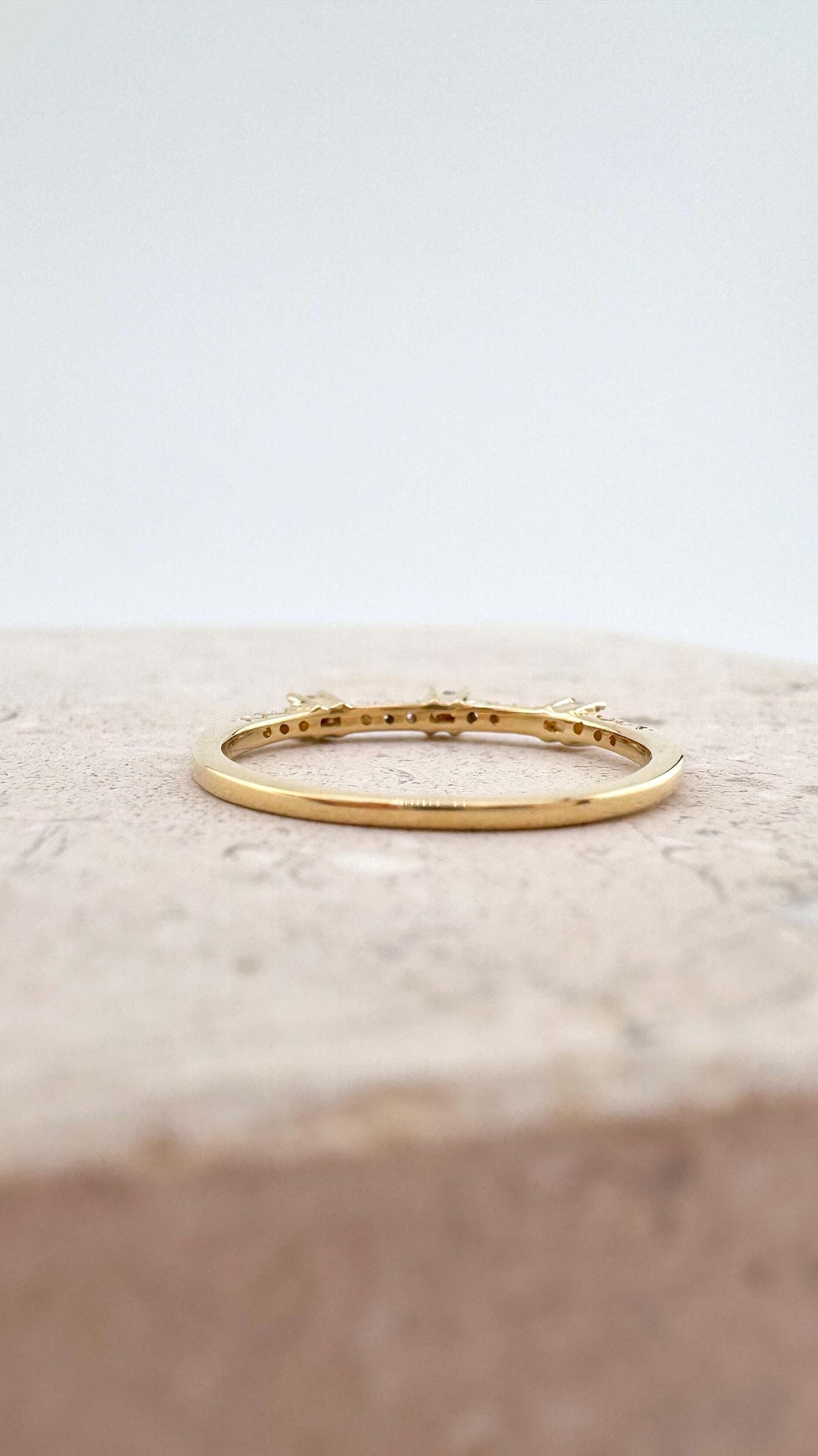 Genuine Diamond Princess Cut Ring in 18k Solid Yellow Gold
