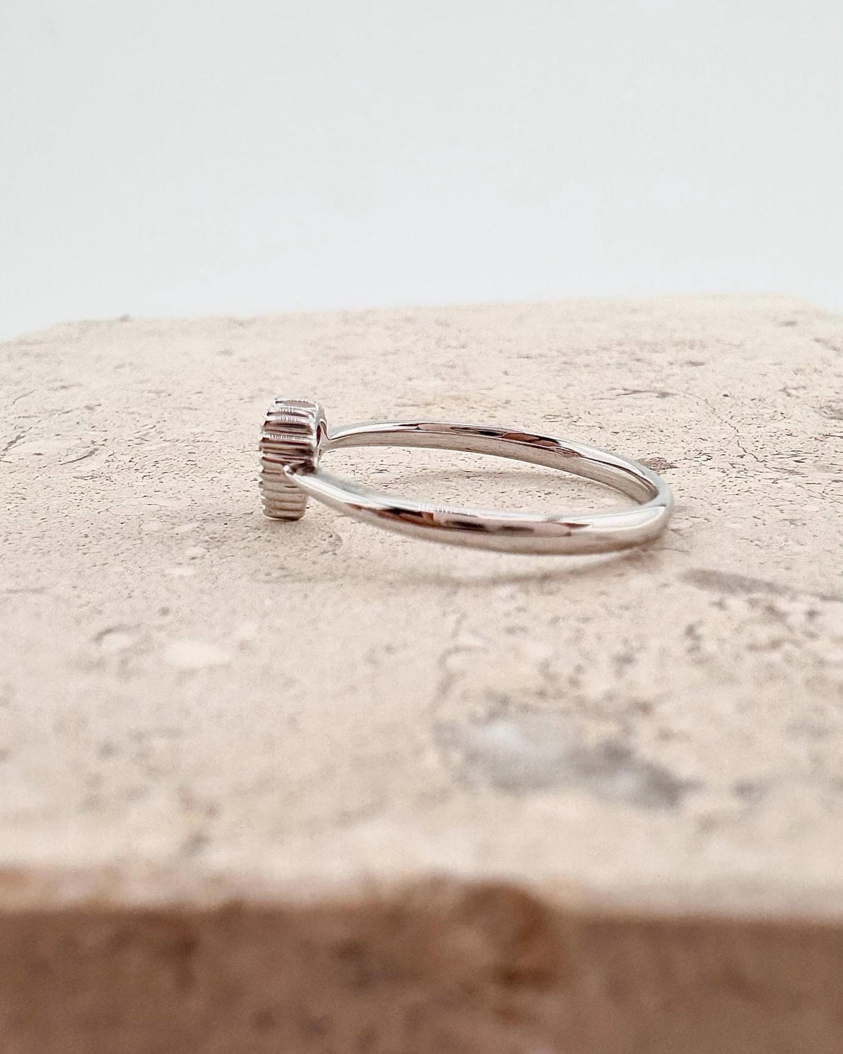 Genuine Ruby Heart Ring | 14k Solid White Gold