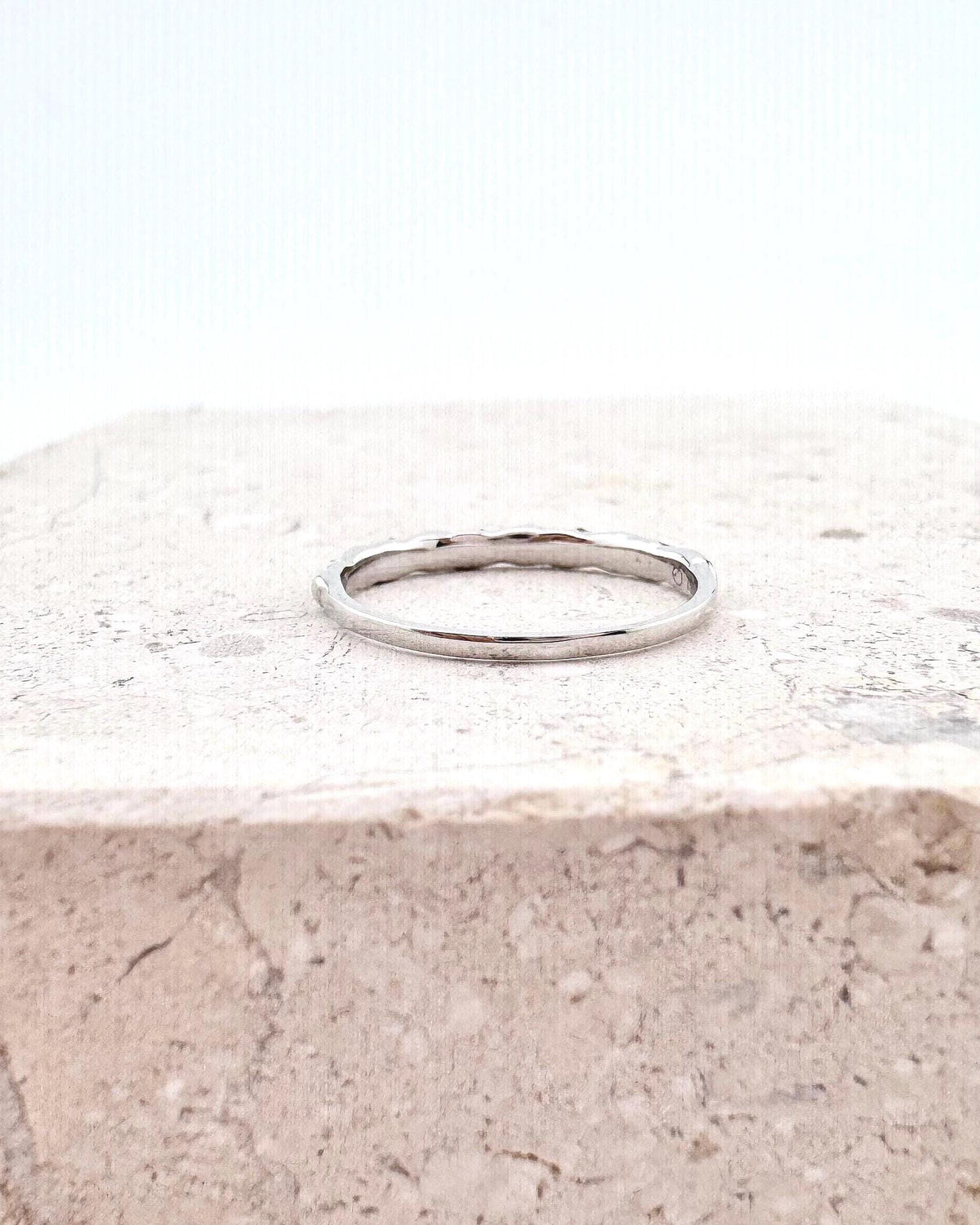 Genuine Diamond Half-Eternity Ring / 18k Solid White Gold