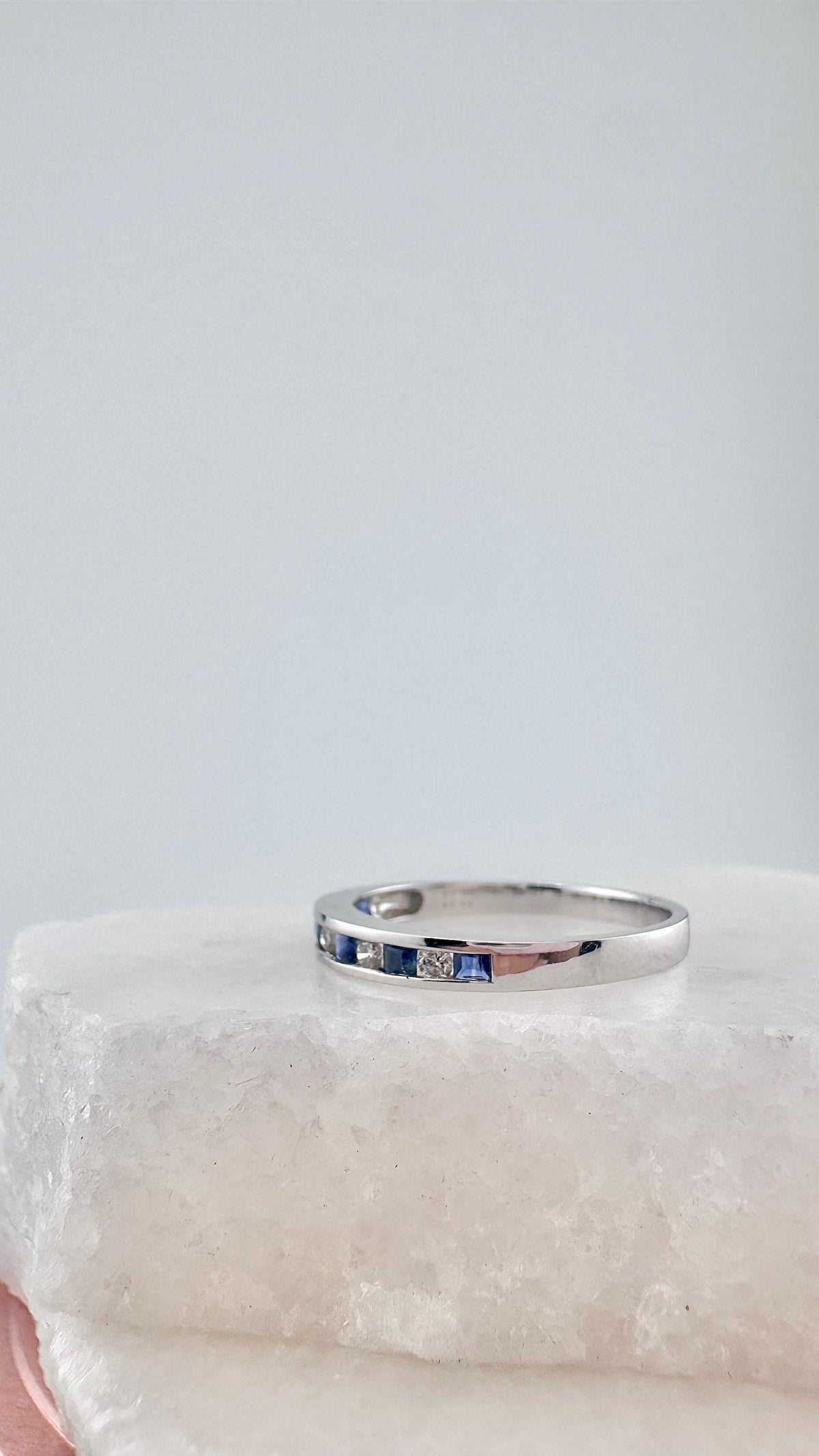 Genuine Sapphire Ruby Emerald and Diamond Stacker Ring｜18k Solid Gold
