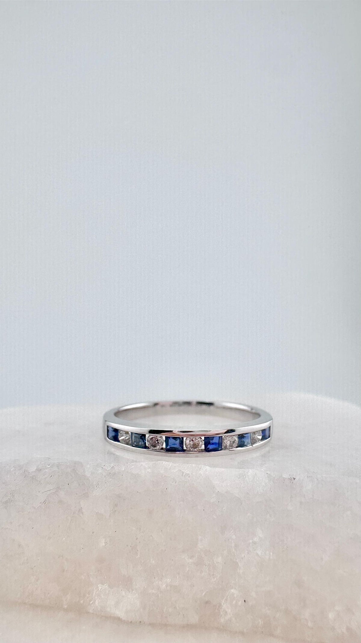 Genuine Sapphire Ruby Emerald and Diamond Stacker Ring｜18k Solid Gold