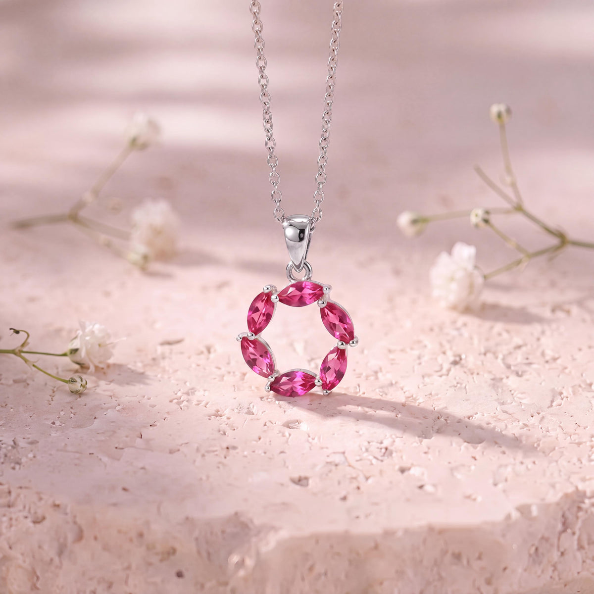 Genuine Marquise Cut Tourmaline Pendant | 14k Solid Gold